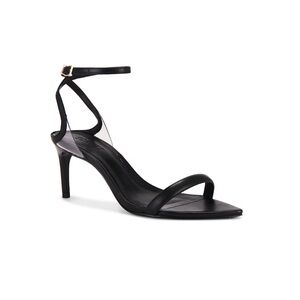 Schutz Skye Sandal in Black & Transparente
